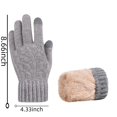 thumbnail image 2 of Tittly Winter Gloves Gloves for Women Knitted Cold Proof Plush Thickened Christmas Gloves Cycling Gloves Knit Gloves Navy A, 2 of 3