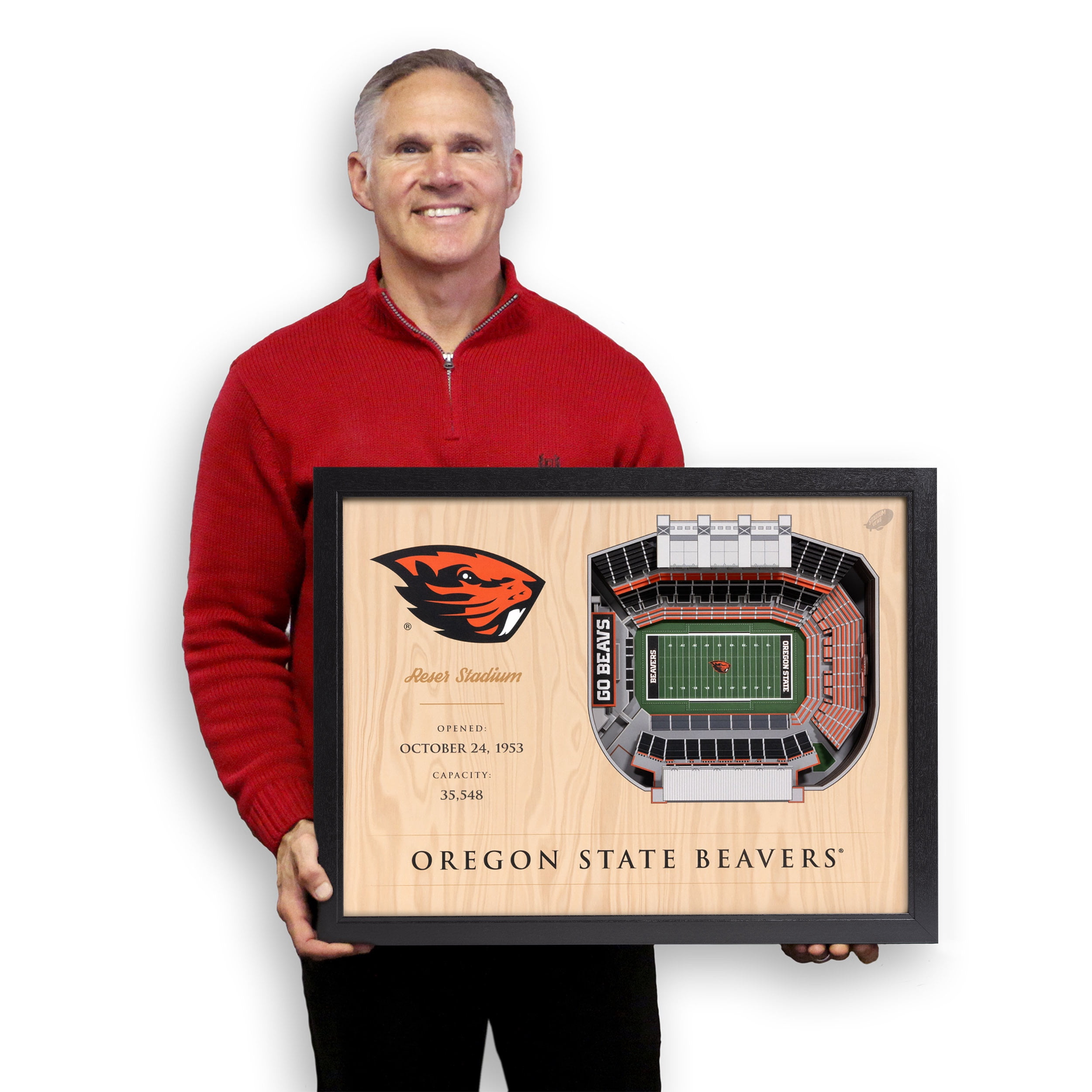 YouTheFan NCAA Oregon State Beavers FB 25-Layer Stadiumview Wall Art
