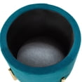 thumbnail image 6 of Velvet Storage Ottoman Round Footrest Stool Button Tufted Gold Legs Living Room Bedroom Teal, 6 of 10