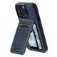 thumbnail image 2 of LC.IMEEKE L3 For iPhone 15 Pro Magnetic Case Detachable Card Holder Leather TPU Mobile Cover - Blue, 2 of 5