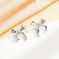 thumbnail image 3 of Fiudx Pendientes En Oro, Alegría En Aleación En Forma de Lazo, Ligeros y Uso Diario, Ideales Como Regalo de Moda, para San Valentín o El Día de La Madre, Accesorio de Moda para Mujer, Incluye Una Bon, 3 of 5
