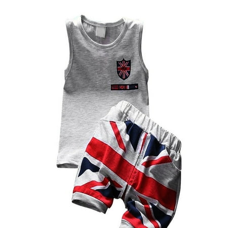 

Topumt Baby Boy Tops Vest + Shorts Pants Summer Beach Outfits