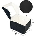 thumbnail image 5 of 9-Pack Black Bakery Boxes with Windows: Ideal for Weddings, Birthdays, and Parties - 10x10x5 Inches Pastry Boxes for Cookies, Macarons, 5 of 5