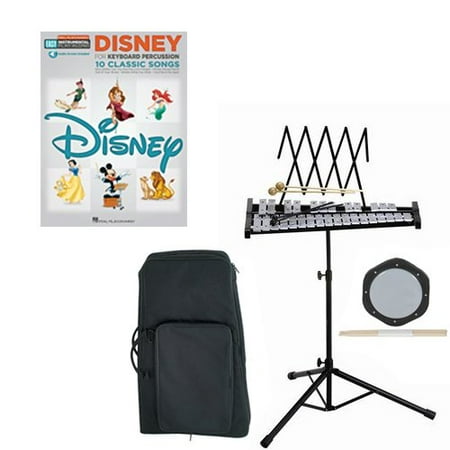 Band Directors Choice Educational Bell Kit Pack Disney Deluxe w/Carry Bag, Drum Practice Pad & Sticks & Disney Play Along Book