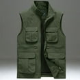 thumbnail image 3 of Funicet Men's Work Fishing Vests Lightweight Safari Travel Hunting Waistcoat With Multi-Pockets Army Green 3XL, 3 of 4