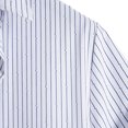 thumbnail image 5 of BLVB Men's Button down T-Shirts Casual Stripe Lapel Short Sleeve Tops Casual Summer Beach Vacation Blouse Tees, 5 of 7