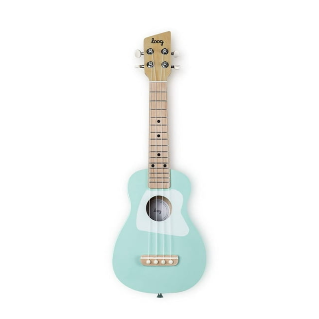 Ukelele soprano Loog Wood para niños y principiantes, aplicación y lecciones, todas las edades (verde)