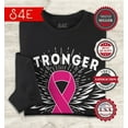 thumbnail image 2 of S4E Men's Stronger Together Breast Cancer Crewneck Sweatshirt XXXX-Large Black, 2 of 4