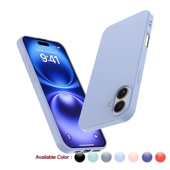 Njjex for iPhone 17 Silicone Case - Shockproof Soft Gel Rubber Cover, Anti-Scratch & Slim Fit for Apple iPhone 17 (6.3 inch), Purple