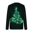 thumbnail image 5 of BLVB Merry Christmas Shirt for Women Crewneck Christmas Tree Graphic Sweatshirt Casual Vacation Long Sleeve Tees Tops, 5 of 5