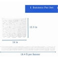 thumbnail image 3 of 5Packs White Mexican Papel Picado Hanging Plastic Hollow Out Banner Garlands Backdrops for Mexican Themed Party Day of The Dead Birthday Wedding Festive First Communions Baptisms Decorations, 3 of 8