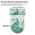 thumbnail image 7 of FORUDESIGNS Peacock Pattern Toilet Lid Cover and Toilet Tank Cover Set of 2, Stretch Bathroom Toilet Seat Covers Protector, Fits Most Round Elongated and Oblong Lids, 7 of 7