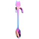 thumbnail image 2 of Cuchara de acero inoxidable, cuchara de metal de acero inoxidable estilo gato Cuchara de moda de metal Funcionalidad versátil, 2 of 8
