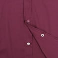 thumbnail image 6 of Coevals Club Mens Pearl Snap Solid Western Cowboy Button Up Dress Long Sleeve Work Shirts Burgundy Large, 6 of 7