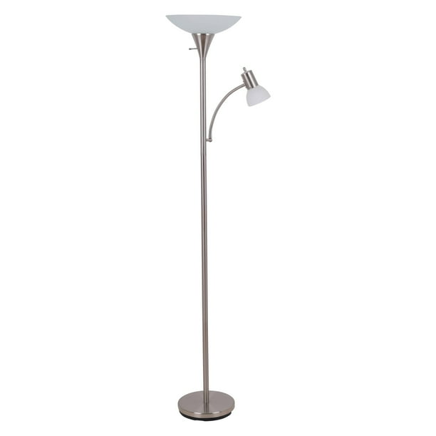 Catalina 71 Torchiere Combo Floor Lamp In Brushed Nickel Color Finish Com Catalina 71 Torchiere Combo Floor Lamp, Floor Lamp That Shines Up
