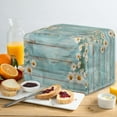 thumbnail image 4 of HELLHERO Daisy Print Dustproof 2 Slice Toaster Cover with Top Handle, Old Wooden Easy to Clean Bread Machine Protector, Waterproof Kitchen Appliance Cover (11.4"x7.8"x7.4"), 4 of 8