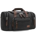 thumbnail image 1 of Canvas Travel Bags, Large-Capacity Handbag Shoulder Bag Men Weekender Sports Bag Women Travel Bag With 2 Side Pockets For Extensions, 1 of 7