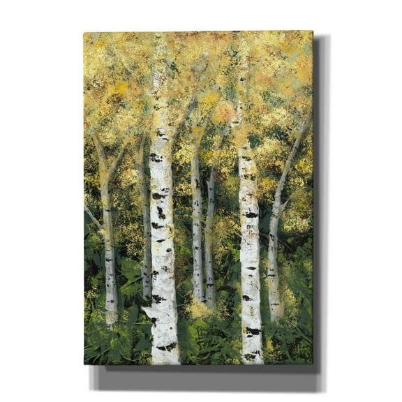 Epic Graffiti 'Birch Treeline II' by Jade Reynolds, Canvas Wall Art, 18"x26"