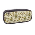 thumbnail image 2 of Picia Monkeys and Pinealpples Pattern Large Capacity PU Leather Pencil Case Organizer Pen Marker Holder Double Zipper Storage Bag Big Pencil Pouch for College Office, 2 of 6