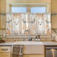thumbnail image 2 of Yayeee Kitchen Curtains Tier Set of 2 Light Filtering 57"x24" Over Sink Window Panels, Halloween Ghosts, 2 of 7