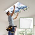 thumbnail image 4 of Forest Mountains Magnetic Fluorescent Light Covers for Ceiling Lights 2x4 Feet, Oil Painting Flower Pine Trees Office Classroom Kitchen Drop Ceiling Light Covers Lighting Filters Shade Panel 4 Packs, 4 of 9