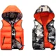 thumbnail image 2 of Chaleco de plumón para niños Chaleco sin mangas con capucha Chaqueta de invierno Reversible Camo Bomber Coat Naranja M JAMW Sencillez, 2 of 5