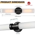 thumbnail image 3 of Modern Black Wall Sconce with Frosted Glass Tube Bathroom Light Fixtures, 3 of 6