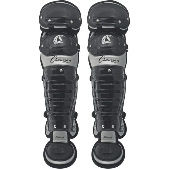 Champion Sports 11"L Double Knee Full Wing Shin Guards with Wrap-around Padding - Ages: 7-9