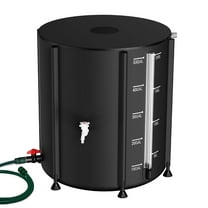 53 Gallon Collapsible Rain Barrel 1000D Rainwater Collection Storage Tank with Garden Hose