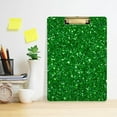 thumbnail image 6 of Coolnut Green Glitter Texture Clipboard, Acrylic Standard A4 Letter Size Clip Board with Low Profile Clip for Office, Classroom, Doctor, Nurse and Teacher, 12.5"x9", 6 of 7
