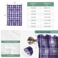thumbnail image 6 of Purple Plaid Balloon Curtains for Bedroom/Front Door/Bathroom, Modern Art Checkered Farmhouse Tie Up Curtains 63 Inch Length Light Filtering Kitchen Curtains Shades for Windows 46"x63", 6 of 8