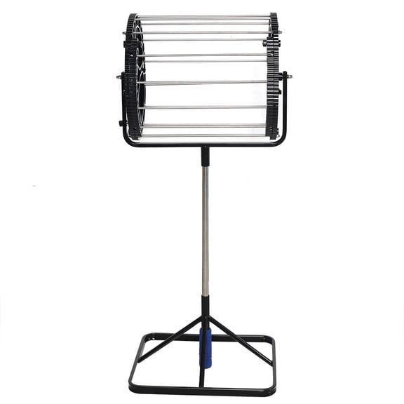 Dwellnix Stainless Steel Tennis Ball Storage, Holds Up to 55 Balls, Bulk Tennis Ball Organizer, Black and Blue, Durable and Easy to Use