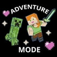 thumbnail image 2 of Junior's Minecraft Adventure Mode Alex and Creeper  Graphic Tee Black X Large, 2 of 3