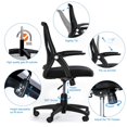 thumbnail image 2 of KOLLIEE Mid Back Mesh Office Chair Ergonomic Swivel Black Mesh Computer Chair Flip Up Arms with Lumbar Support Adjustable Height Task Chair, 2 of 7