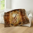 thumbnail image 5 of CafePress - Wonderful Violin On A Frame Throw Blanket - Soft Fleece Throw Blanket, 50"x60" for All Ages, 5 of 5