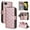 Rosegold, variant on for iPhone 7 / iPhone 8 / iPhone SE 2022 & 2020 Zipper Wallet Case with Card Holder - PU Leather Stand Phone Case, Crossbody Shoulder Strap & Wrist Strap, Shockproof Protective Cover, Beige
