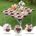 thumbnail image 4 of Rottweiler and Pioneer Flower Square Fitted Tablecloth with Elastic Edge,Square Table Cover,Washable Elastic Table Cover for Home Kitchen Party Decor 36"x36", 4 of 6
