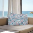 thumbnail image 2 of Outdoor Waterproof Pillow Covers Pack of 2, Summer Marine Life Coral Jellyfish Fish Green Stripe Decorative Throw Pillowcases Cushion Covers for Garden Patio Tent Sofa Couch, 20x12 inch, 2 of 8