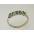 thumbnail image 3 of LBG British Made 9k White Gold Natural Emerald Womens Eternity Ring - 33 size options - Sizes 4 to 12 Available, 3 of 7