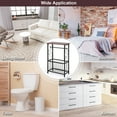 thumbnail image 6 of Costway 2 PCS Side Sofa Narrow Table w/ Removable Paper Holder for Living Room Toilet, 6 of 10