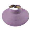 thumbnail image 2 of TANGNADE Sun Hats for Women Visor Wide Brim Roll Up Ponytail Summer Beach Hat UPF Packable Foldable Travel Summer Hats Purple, 2 of 4