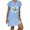 Blue, variant on ZQUUVOU Women's Dresses Loose Leisure Solid Color V Neck Short Sleeve Summer Dresses C-Gray