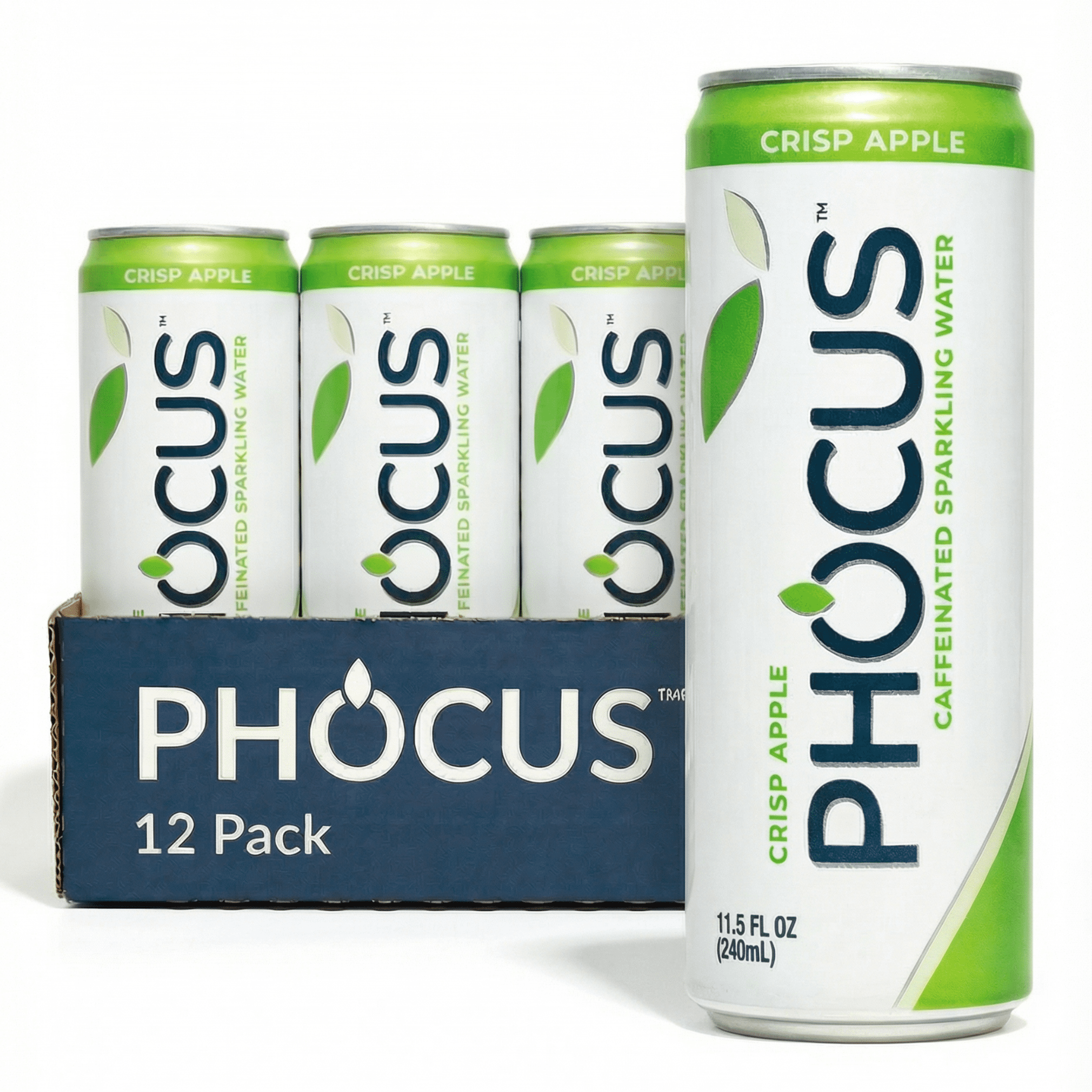 Phocus Caffeinated Sparkling Water Crisp Apple