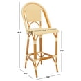 thumbnail image 3 of SAFAVIEH California Outdoor Patio Bar Stool, Natural, 3 of 12