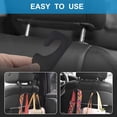 thumbnail image 4 of Leather Purse Hooks for Car, 4 Pack Car Purse Holder Front Seat, Car Headrest Hooks for Purses & Bags Coat Grocery Bag at Back Seats, Beige, 4 of 5
