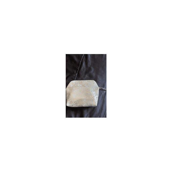 Authentic Mac Makeup Cosmetic Bag Travel Case Blue Silver 6"x5" New