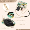 thumbnail image 3 of FORMRS Women Crossbody Purse with Chain Strap Vegan Leather Shoulder Handbag, Floral Wave, 3 of 7