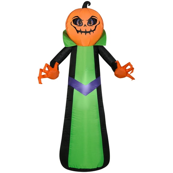 5' Gemmy Airblown Inflatable Pumpkin Reaper Halloween Decoration