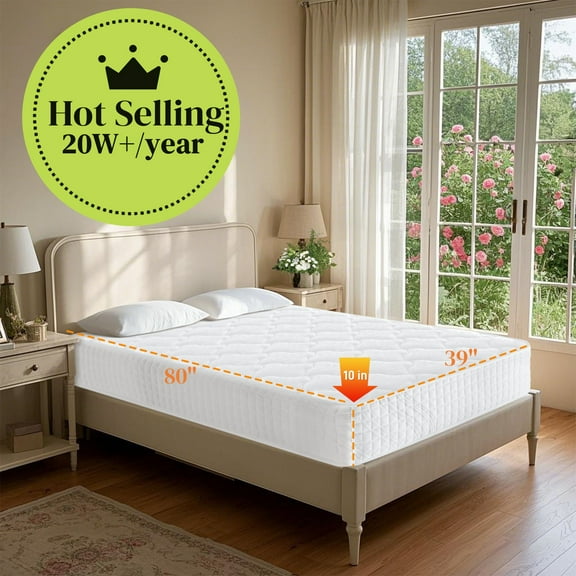 BMMB 10 Inch King Mattress in a Box, Hybrid Mattress with Memory Foam and Pocketed Coils for Breathable and Durable Support, CertiPUR-US Certified