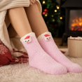 thumbnail image 6 of Kamentoy Women's Christmas Socks Snowman Mid-Calf Socks Women Christmas Crew Socks Thick Fuzzy Plush Socks Soft Warm Winter Sleep Socks, 6 of 6